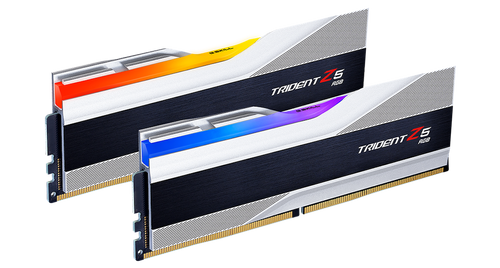 G.Skills Trident Z5 RGB 32GB (2x16GB) DDR5 PC5-48000 6000MHz CL40-40-40-96 1.35V Intel XMP 3.0 gaming ram memory - silver