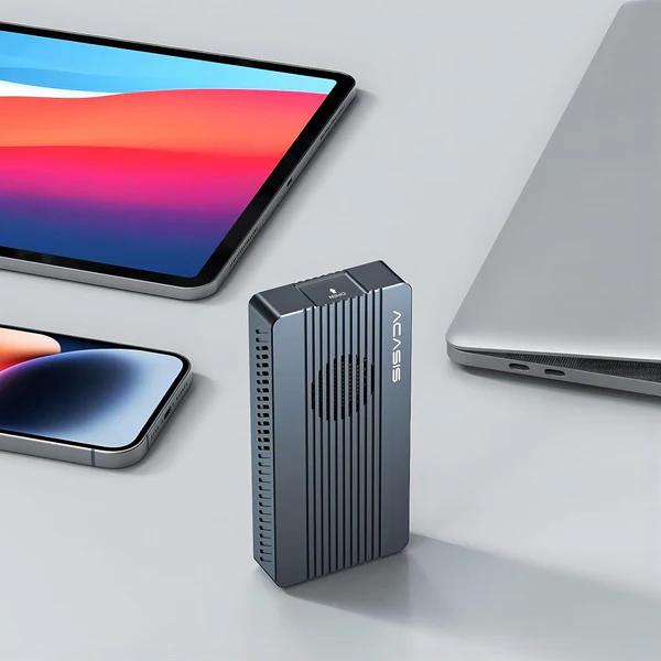 Acasis 40Gbps M.2 NVMe SSD Enclosure – Thunderbolt 3/4 & USB 4 – Tool-Free Design (With/Without Fan Option)
