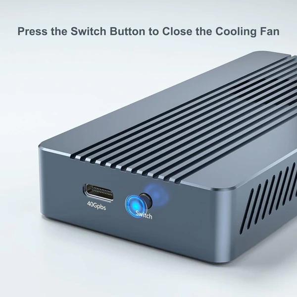 Acasis 40Gbps M.2 NVMe SSD Enclosure – Thunderbolt 3/4 & USB 4 – Tool-Free Design (With/Without Fan Option)