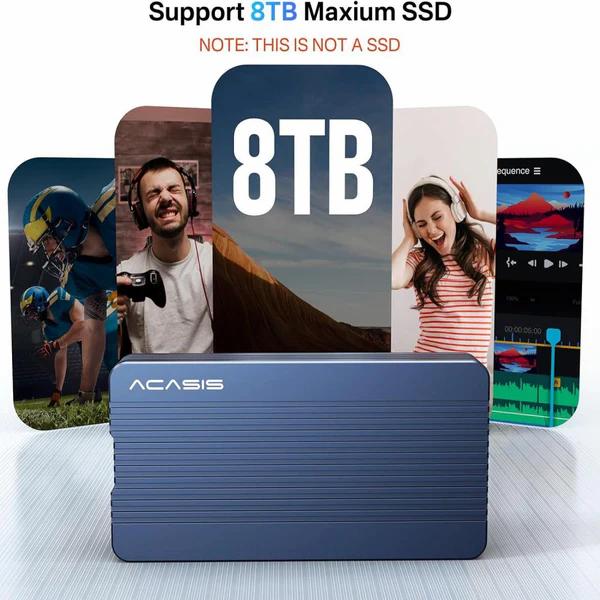 Acasis 40Gbps M.2 NVMe SSD Enclosure – Thunderbolt 3/4 & USB 4 – Tool-Free Design (With/Without Fan Option)