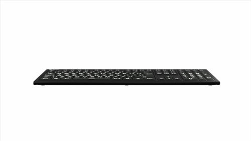 LargePrint White on Black ASTRA 2 Backlit Keyboard for PC - UK English