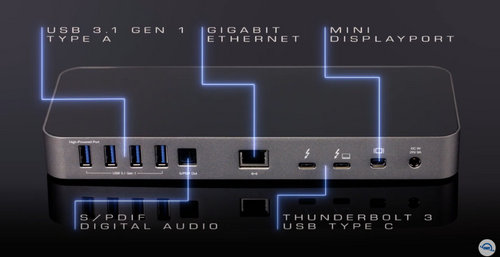 OWC 14-Port Thunderbolt 3 Dock with UK power cable Space Gray