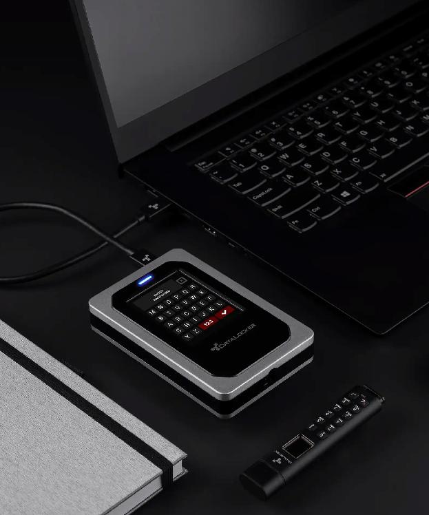 DataLocker DL4 FE Encrypted External SSD – FIPS 140-2 Level 3 Certified, AES 256-Bit Hardware Encryption