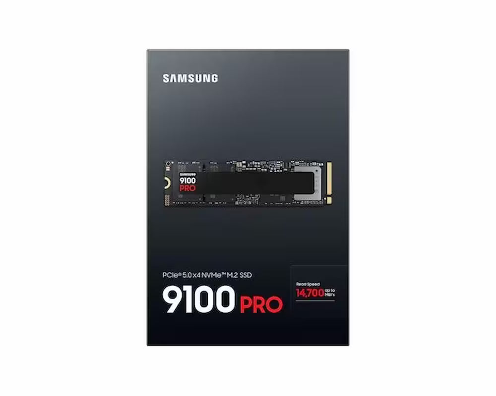 Samsung 9100 PRO PCIe 5.0 NVMe SSD – Up to 14,800MB/s, Gen5, 1–8TB