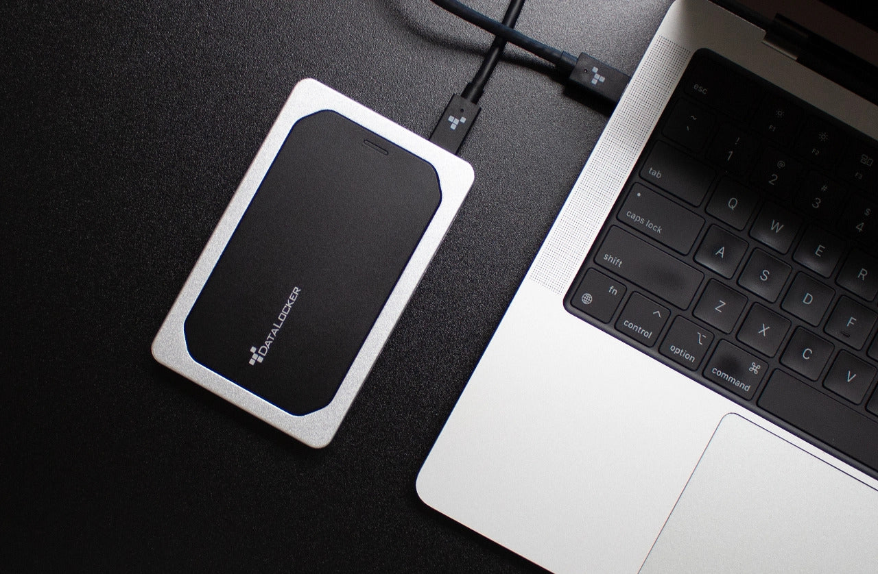 DataLocker DL450 FE Managed Encrypted Portable SSD — lifestyle