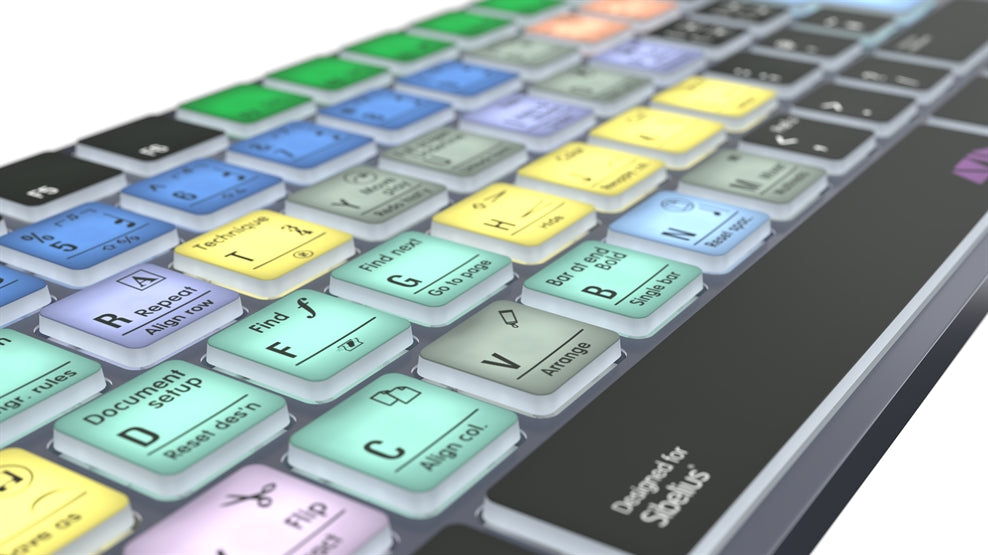 Logickeyboard TITAN Sibelius Windows keyboard - backlit keys detail