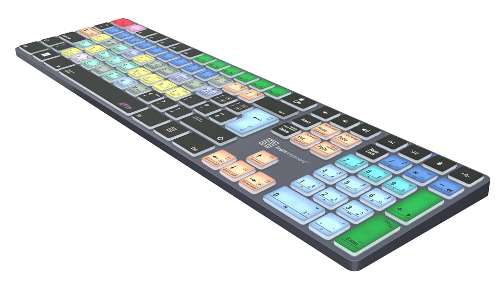 Logickeyboard TITAN Sibelius Windows keyboard - rear view showing USB-C port