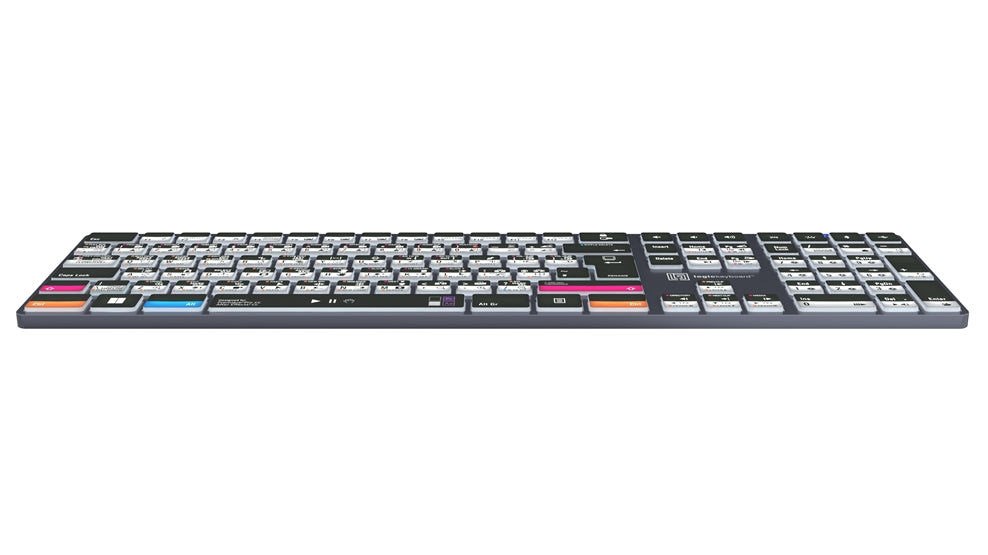 Logickeyboard TITAN Adobe Filmmaker PC keyboard - flat lay view