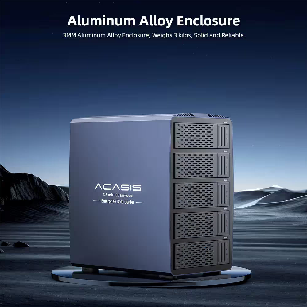 Acasis 5-Bay External SATA RAID Enclosure – USB to SATA HDD/SSD Array