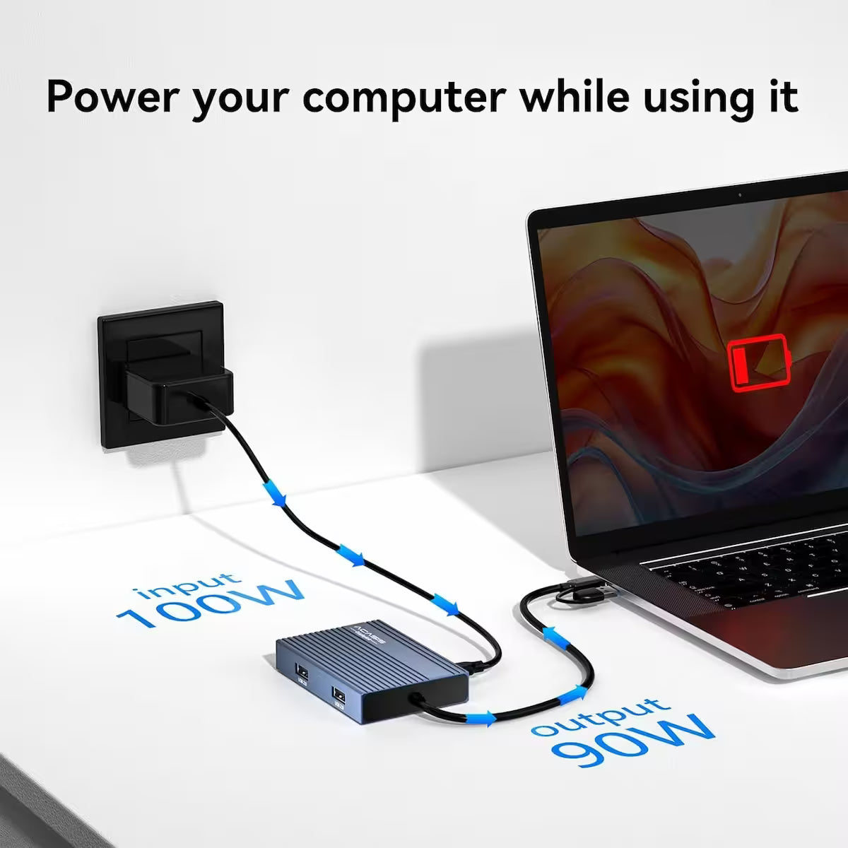 Acasis USB-C DisplayLink Dual 4K 60Hz HDMI Adapter – Dual Monitor Hub for Mac & PC