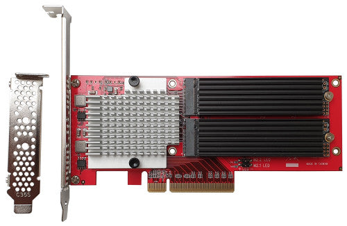 Flexx LX450 Pro dual PCIe NVMe M.2 SSD adapter Card with SSD installed for Mac Pro 2010, 2012, 2019 and Windows computers