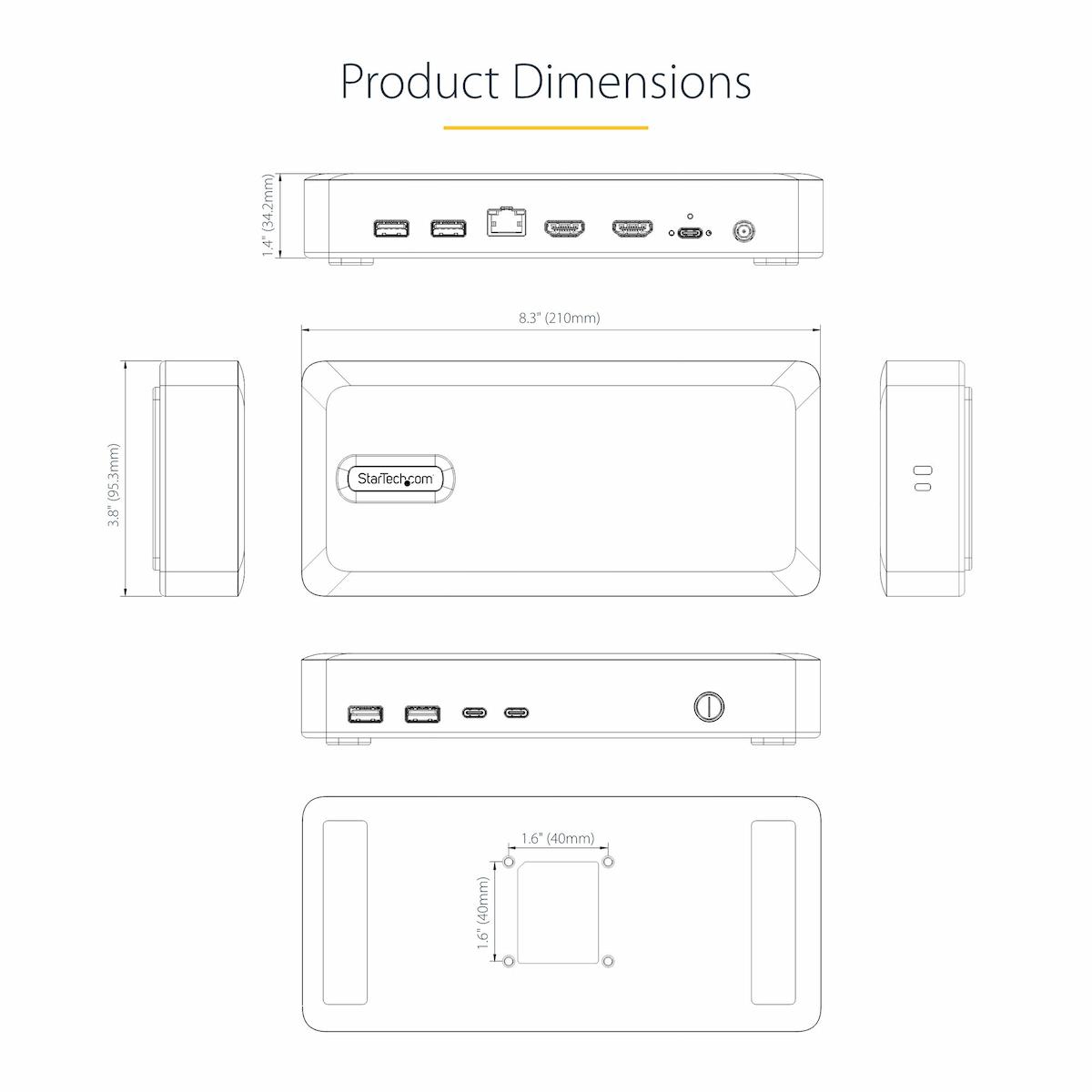 StarTech USB4 Docking Station - Universal Compatibility for USB-C and Thunderbolt devices