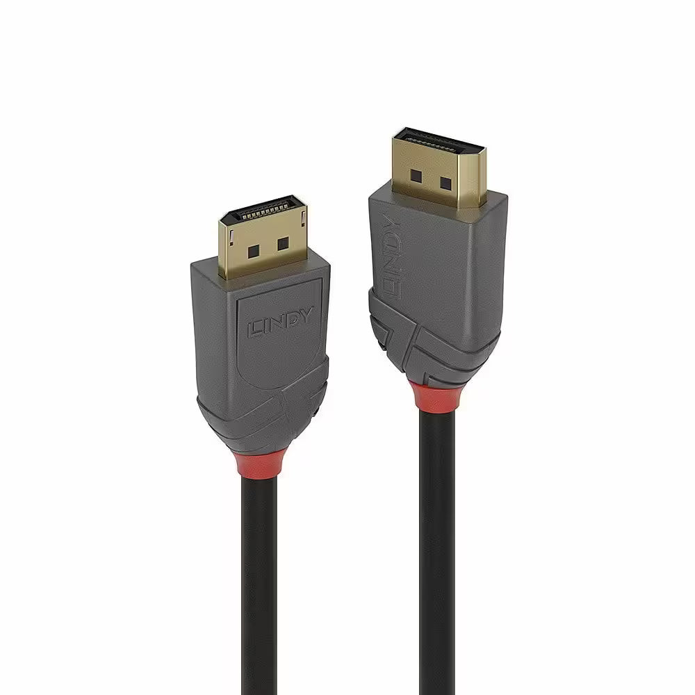 Lindy 15m DisplayPort 1.1 Anthra Line Cable – 1920x1200@60Hz, Triple Shielded, Gold Plated