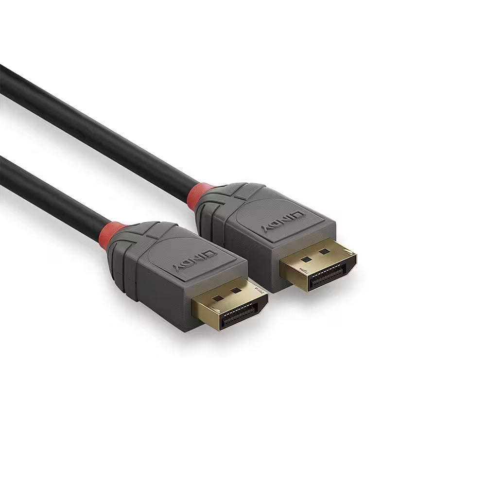 Lindy 15m DisplayPort 1.1 Anthra Line Cable – 1920x1200@60Hz, Triple Shielded, Gold Plated