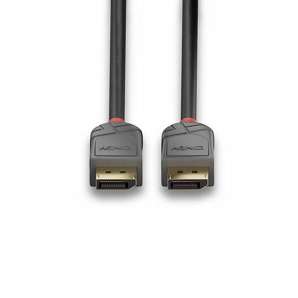 Lindy 15m DisplayPort 1.1 Anthra Line Cable – 1920x1200@60Hz, Triple Shielded, Gold Plated