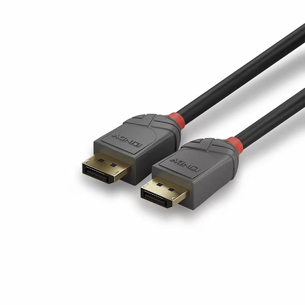 Lindy 15m DisplayPort 1.1 Anthra Line Cable – 1920x1200@60Hz, Triple Shielded, Gold Plated