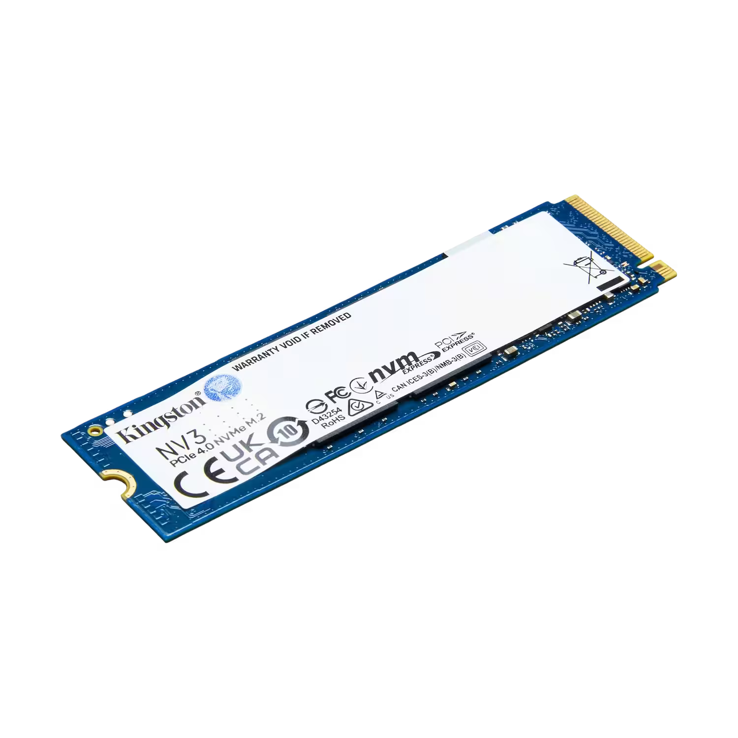 Kingston NVMe solid-state drive on a white background