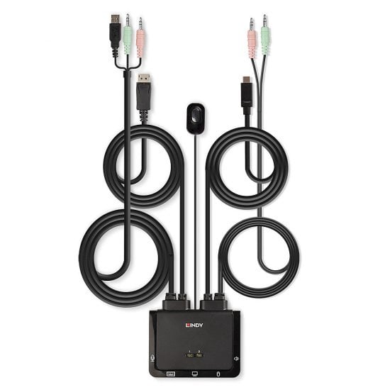 Lindy DisplayPort USB-C Cable KVM Switch - Image 2