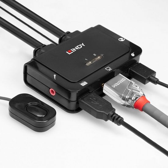 Lindy 2 Port HDMI 4K60 Cable KVM Switch - Image 5