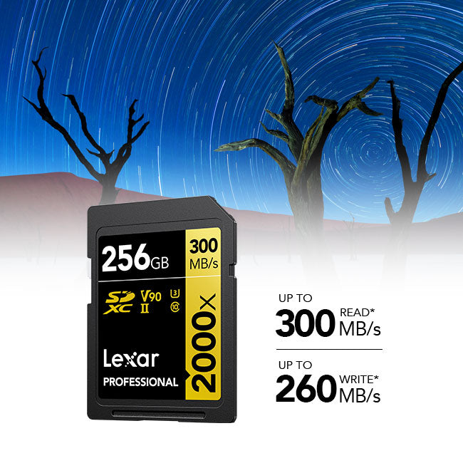 Lexar Professional 2000x SDHC/SDXC UHS-II Memory Card – High-Speed Storage for 4K & 8K Video