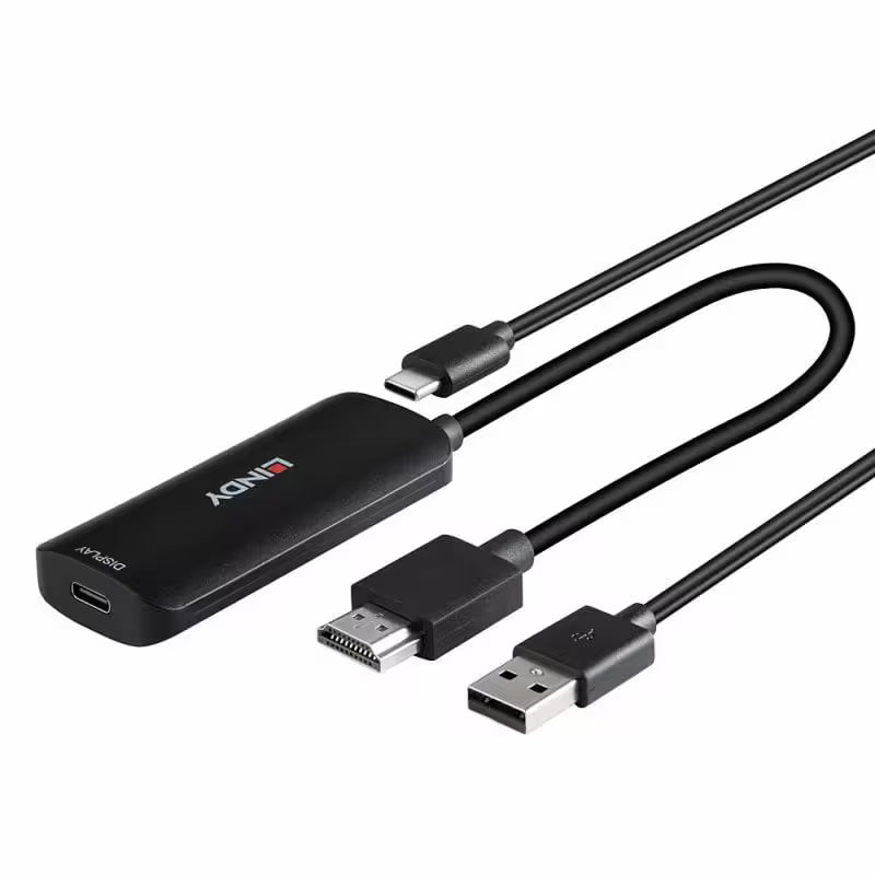 Lindy HDMI to USB-C Display Converter with USB Power Input