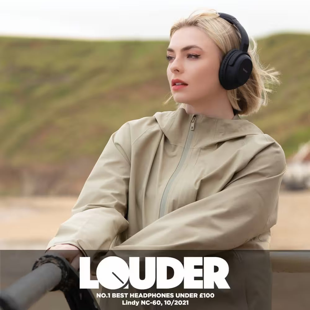 Lindy NC-60 Wired Active Noise-Cancelling Headphones