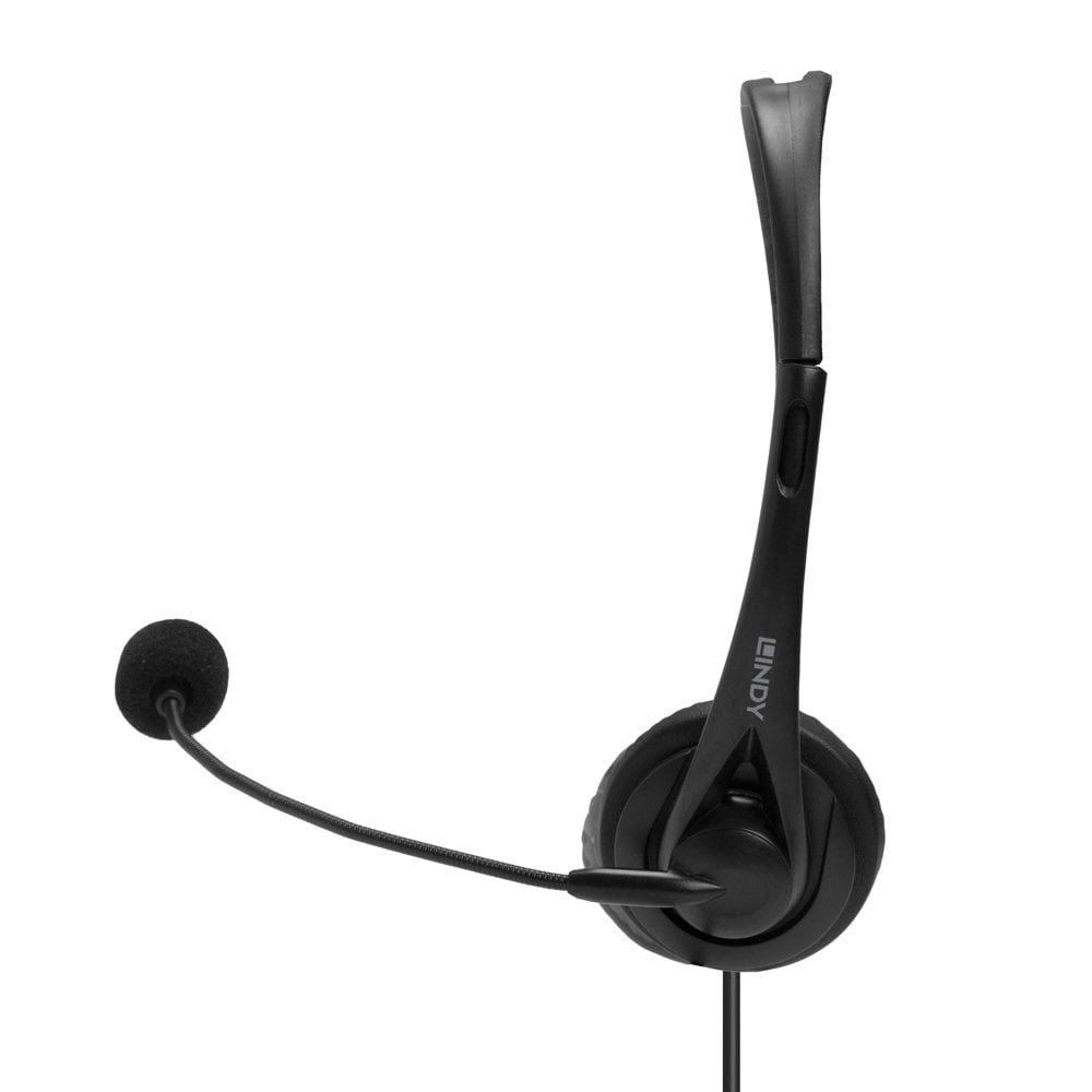 Lindy 3.5mm & USB-C Monaural Headset with In-Line Control