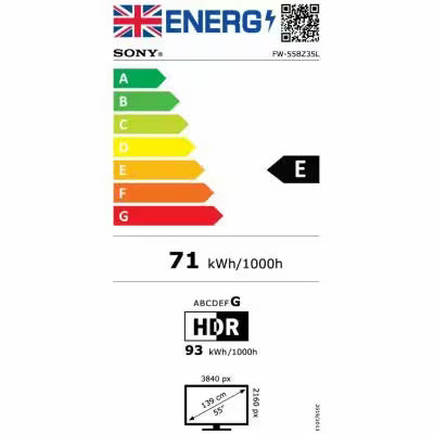 Sony Bravia 55” Enhanced 4K HDR professional display with 32GB storage and high brightness