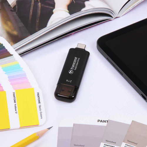 Transcend ESD310C Portable SSD 128GB - USB Type-C/A Compatibel Met PS4/PS5