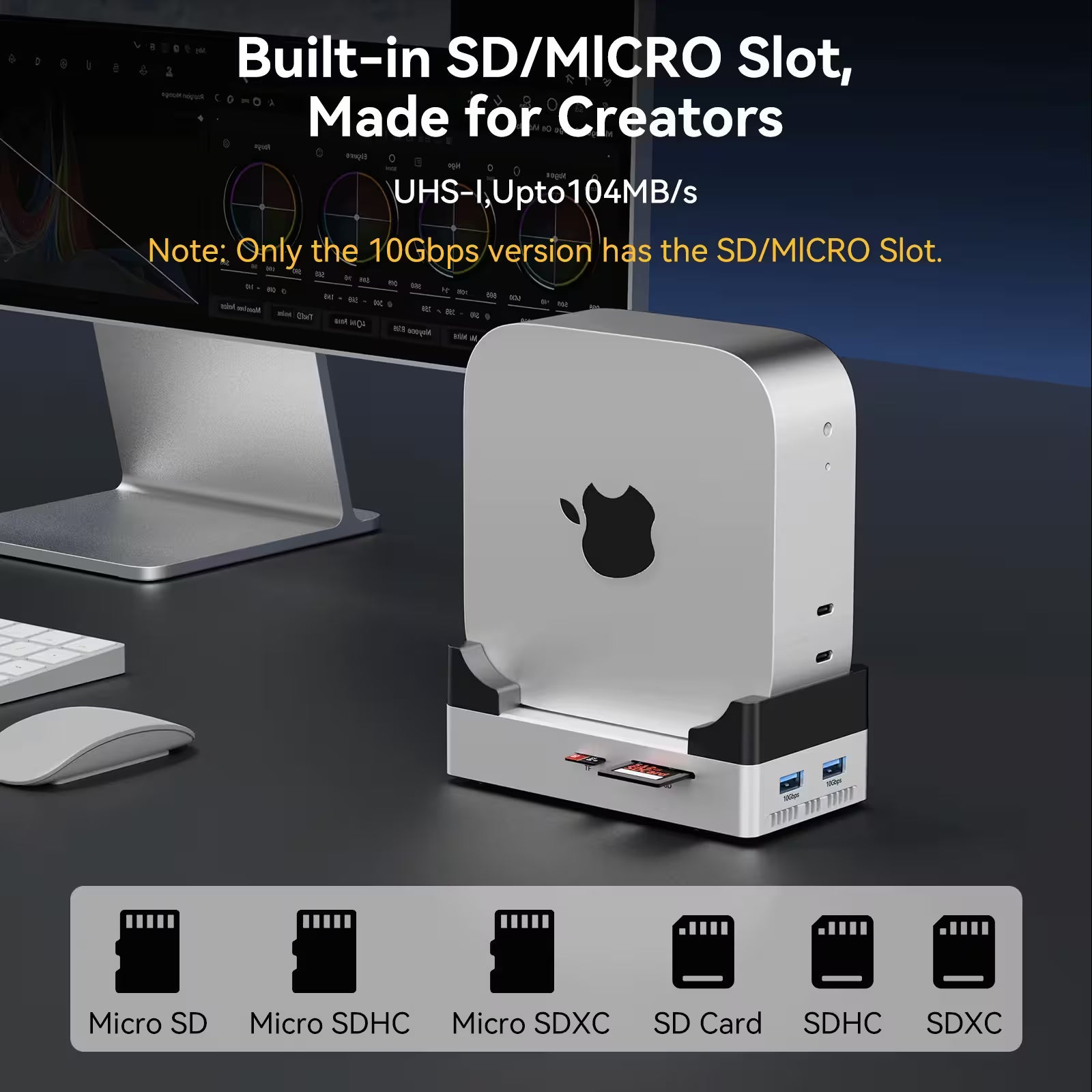Acasis Mac mini M4 Dock & Stand – NVMe SSD Enclosure (Up to 8TB)