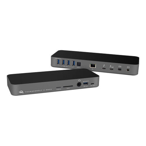 Open Box - OWC 14-Port Thunderbolt 3 Dock with Cable - Space Gray - UK 3 Pin Plug Type G