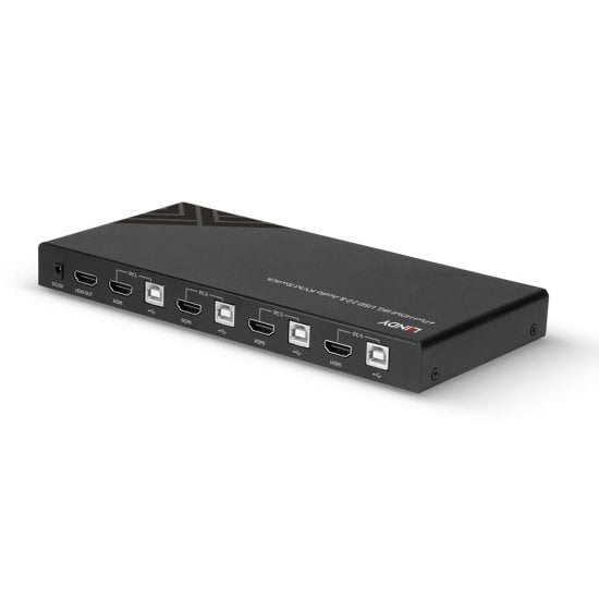 Lindy 4 Port HDMI 4K60 KVM Switch | USB 2.0 & Audio | Flexx Memory