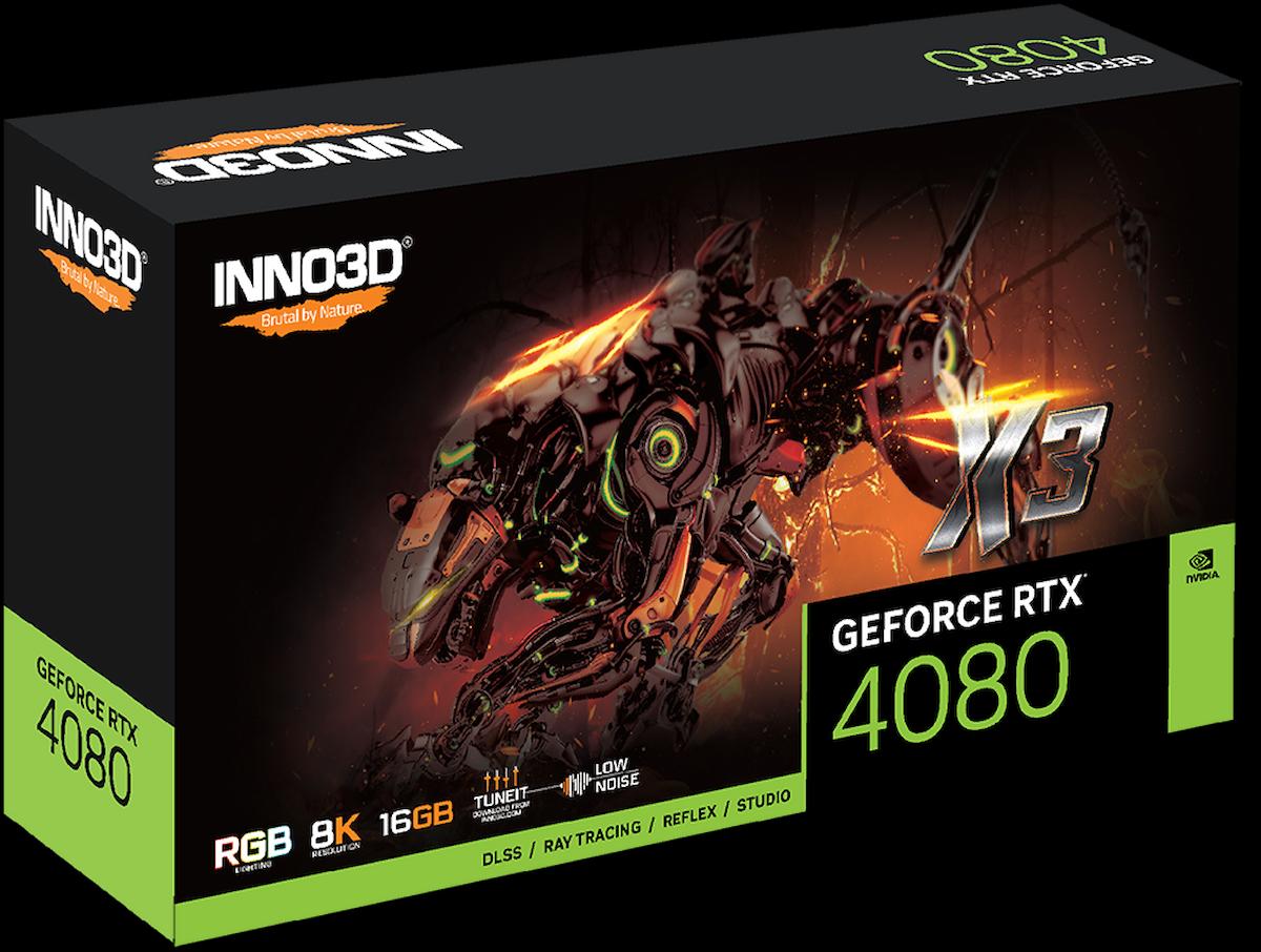 Inno3D GeForce RTX 4080 16GB X3 Graphics Card 4K Gaming AI