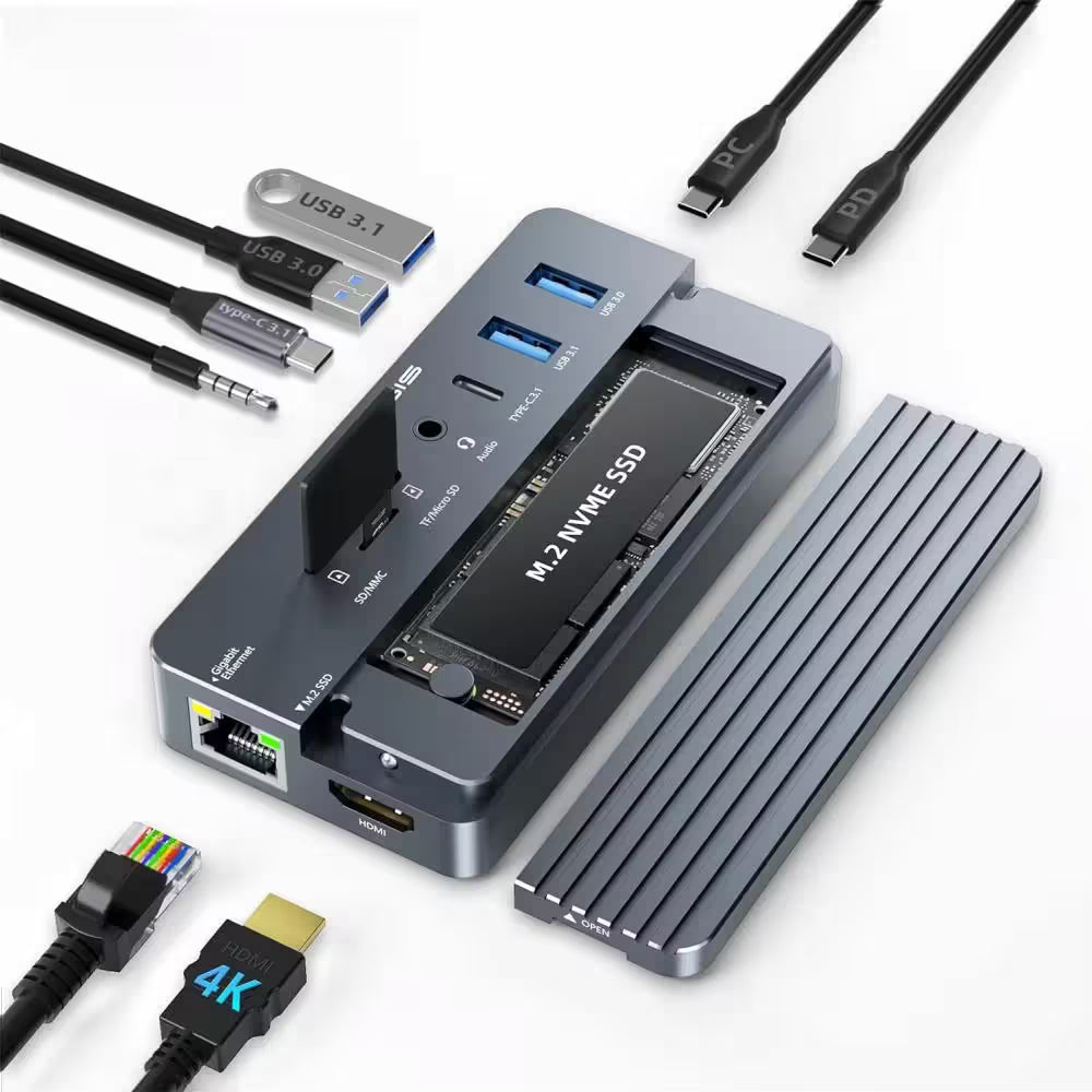 Acasis 10‑in‑1 USB‑C Hub & NVMe SSD Enclosure – Flexx International Ltd