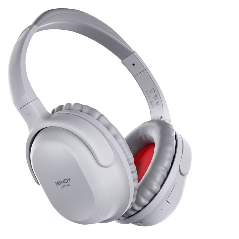 Lindy BNX-60 Wireless Active Noise Cancelling Headphones – aptX (Cool Grey / Matt Black)