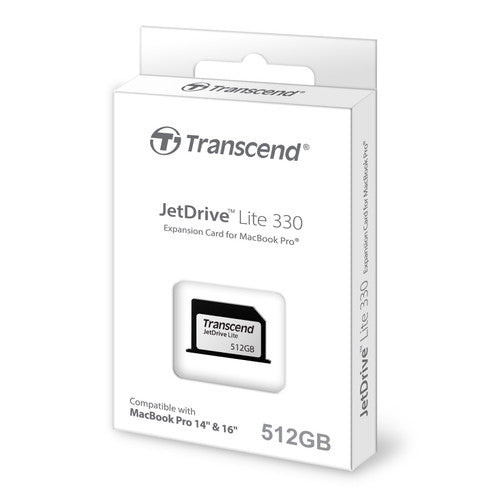 Transcend JetDrive Lite 330 removable storage expansion card for Macbook Pro Retina 13-inch Early 2013-Early 2015 and M1 2021