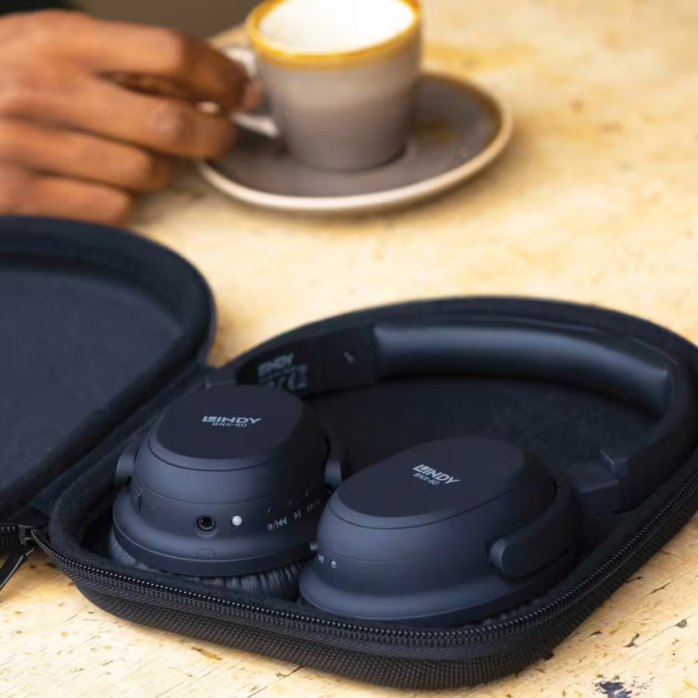 Lindy BNX-60 Wireless Active Noise Cancelling Headphones – aptX (Cool Grey / Matt Black)