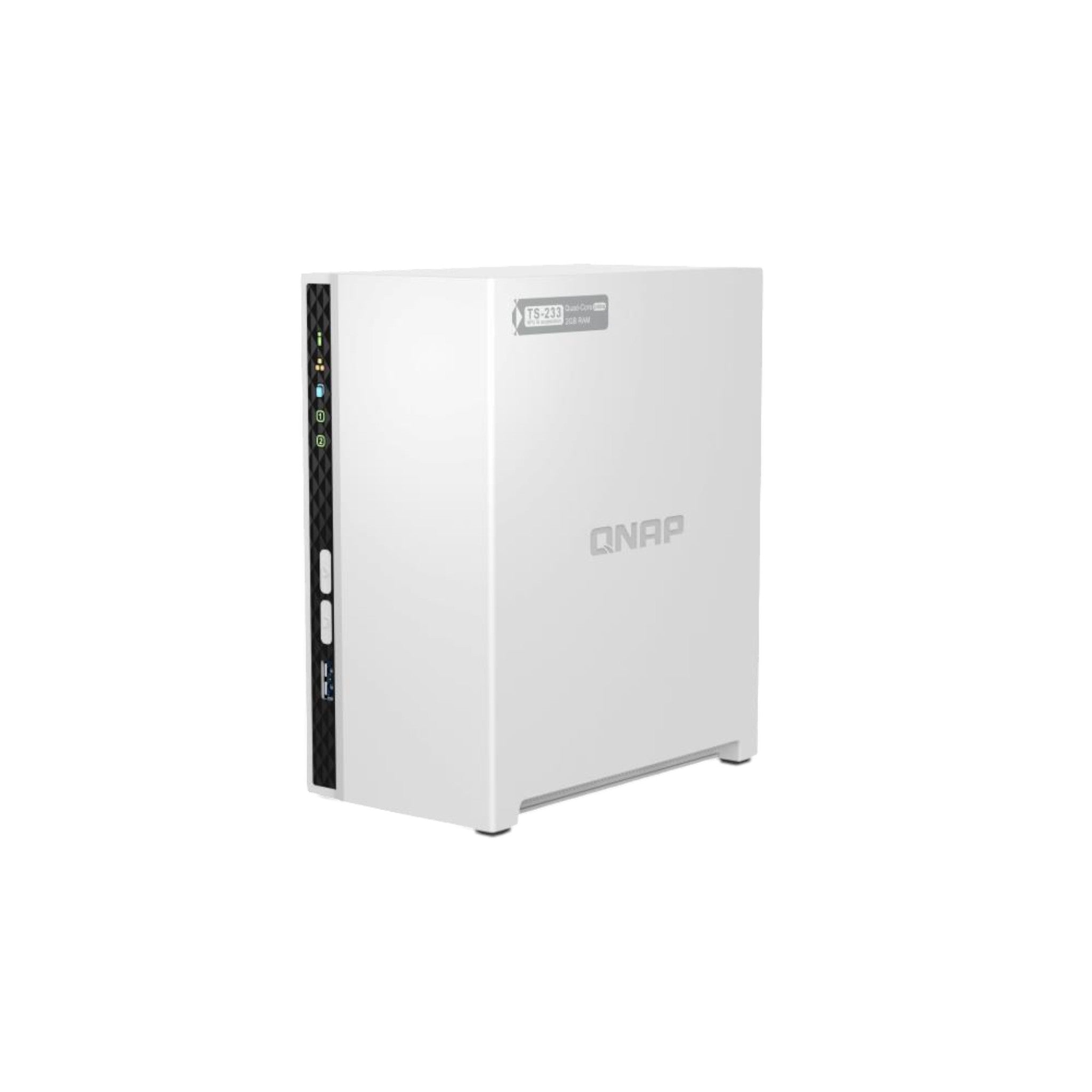 QNAP TS-233 2-Bay NAS Enclosure - Compact, AI-Powered Personal Cloud