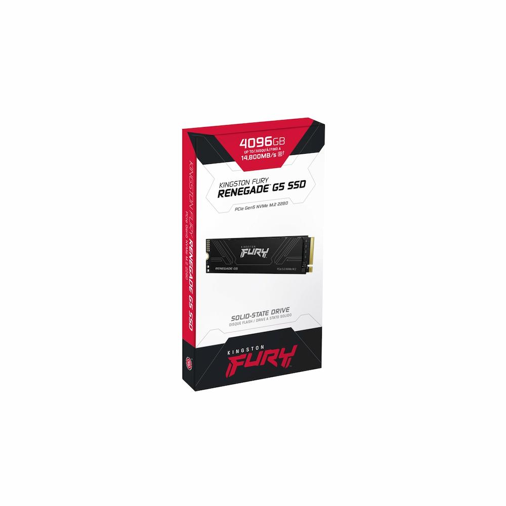 Kingston FURY Renegade G5 PCIe Gen5 NVMe M.2 SSD – 1TB, 2TB, 4TB
