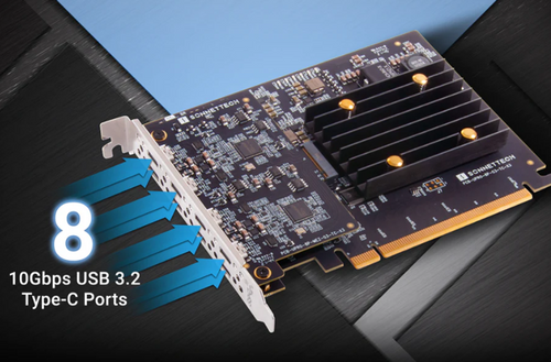 Sonnet Allegro Pro USB-C 8-port PCIe Card-Full 10Gbps Per Port