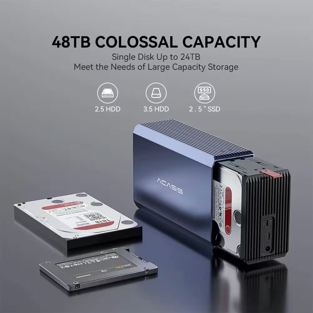 Acasis 2-Bay USB 3.0 RAID Enclosure for 2.5