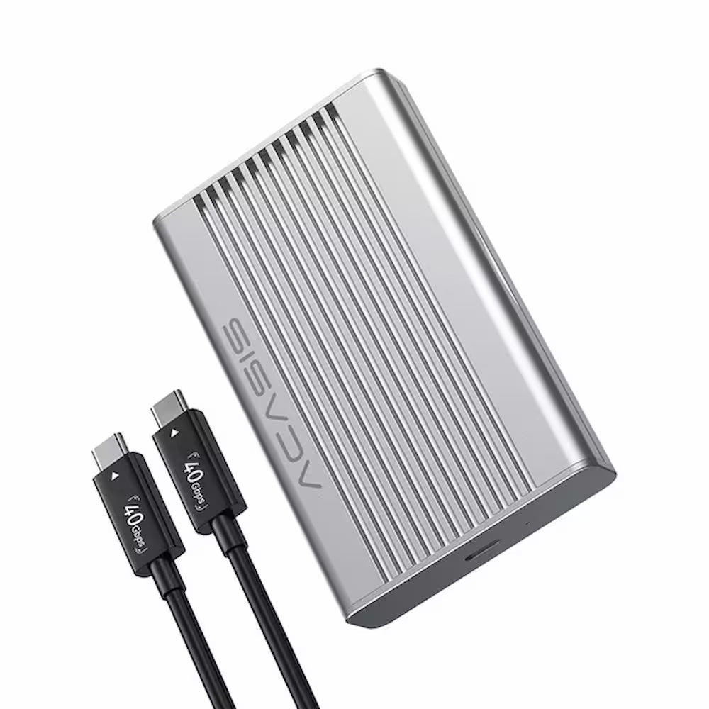 Acasis TB406Pro 40Gbps USB4 M.2 NVMe SSD Enclosure with Aluminum Fin Cooling
