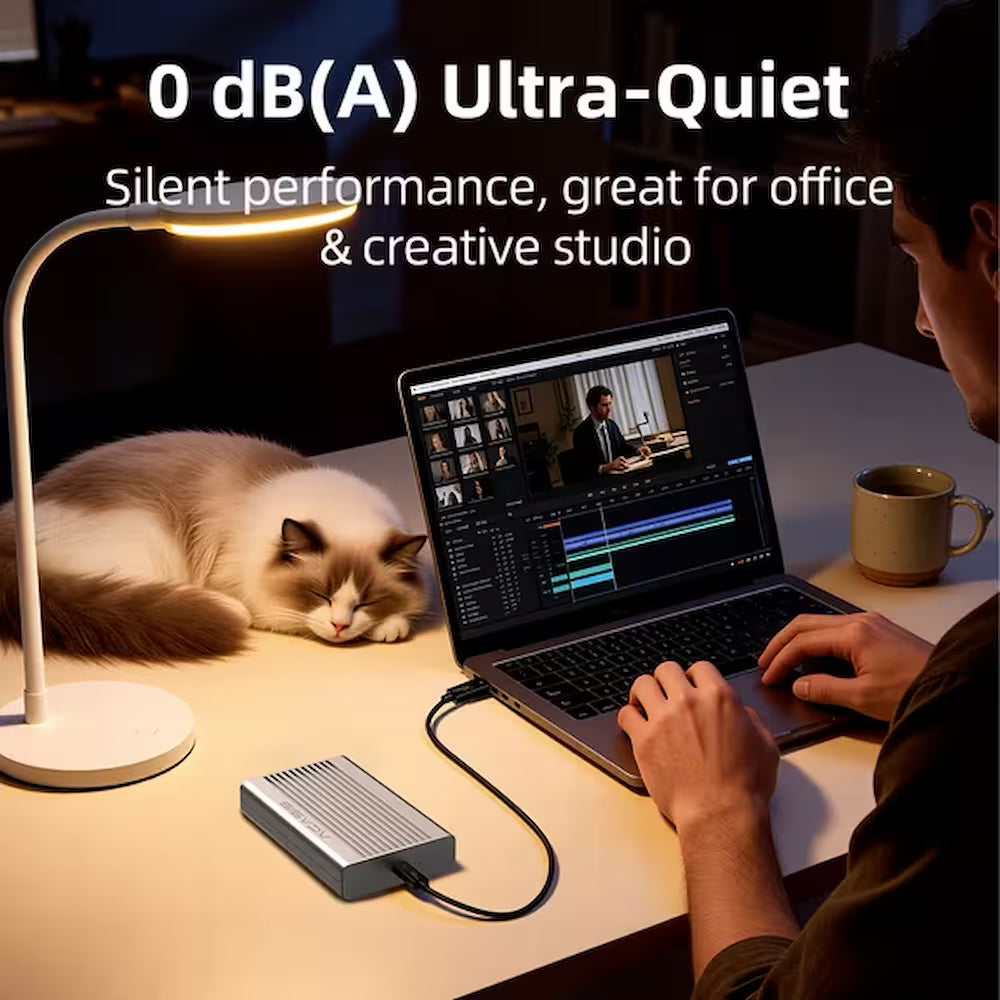 Acasis TB406Pro 40Gbps USB4 M.2 NVMe SSD Enclosure with Aluminum Fin Cooling