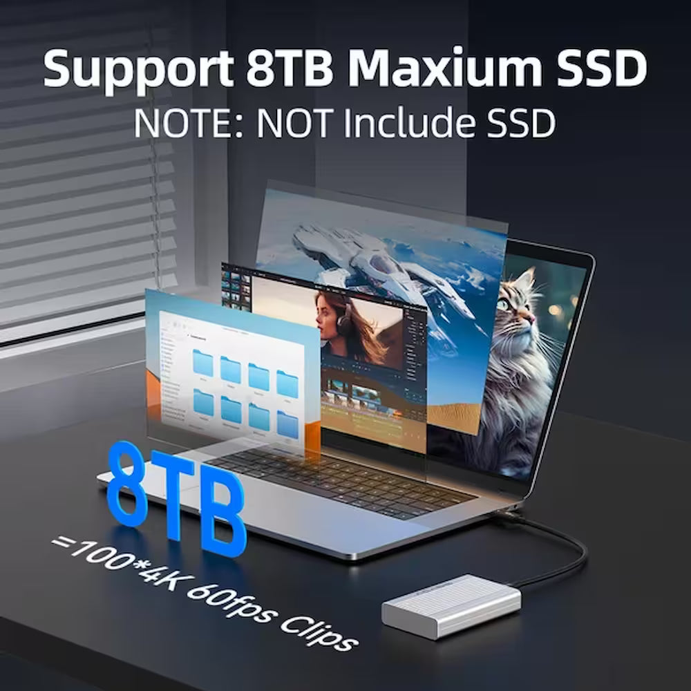 Acasis TB406Pro 40Gbps USB4 M.2 NVMe SSD Enclosure with Aluminum Fin Cooling