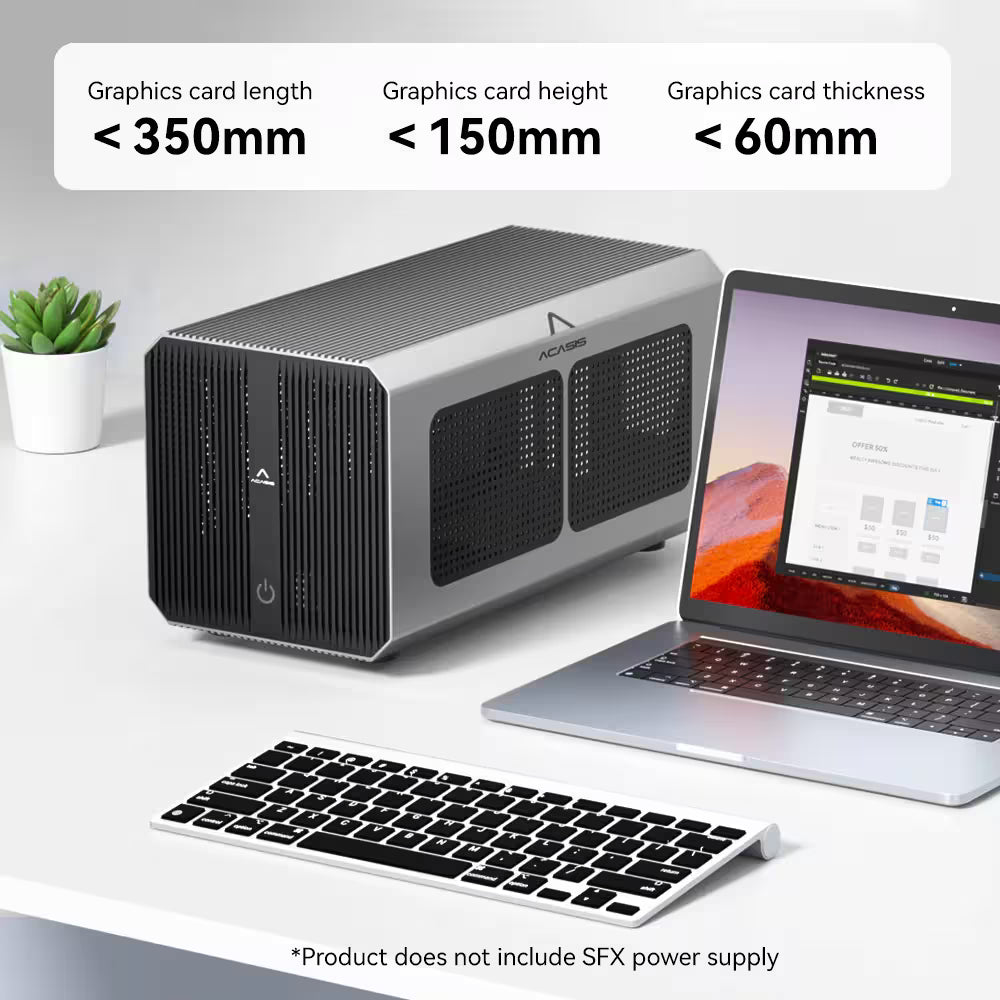 Acasis USB4 40Gbps eGPU Dock - External GPU Enclosure & Quad-Display Hub (Thunderbolt 3/4 Compatible)