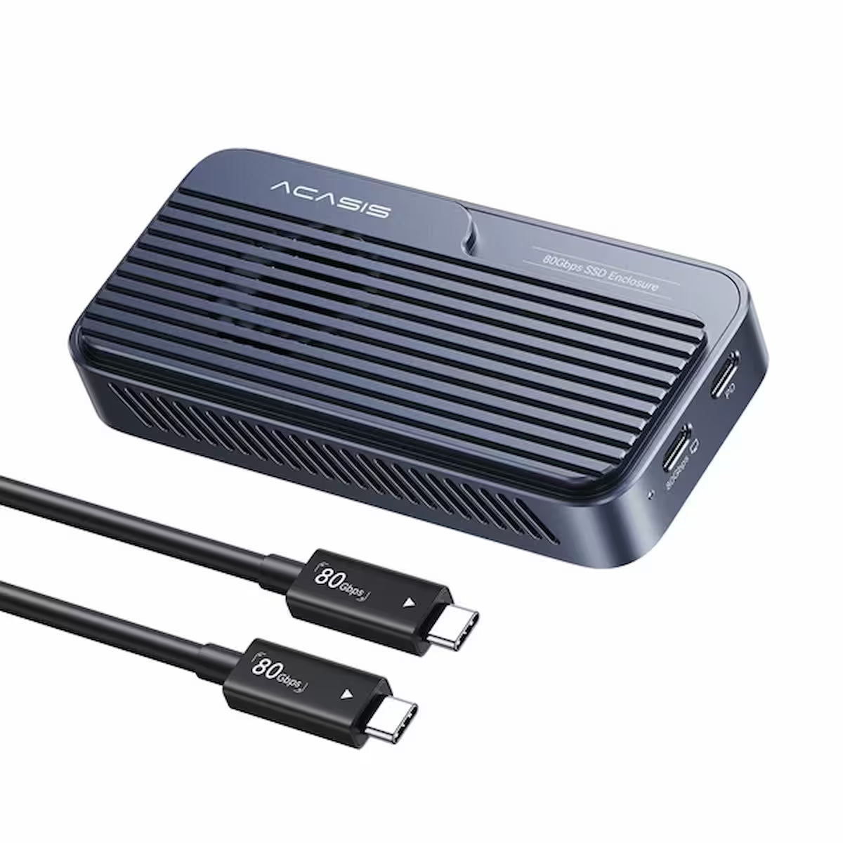 Acasis 80Gbps M.2 NVMe SSD Enclosure with Temp-Control Fan & PD Port (TB501 Max)