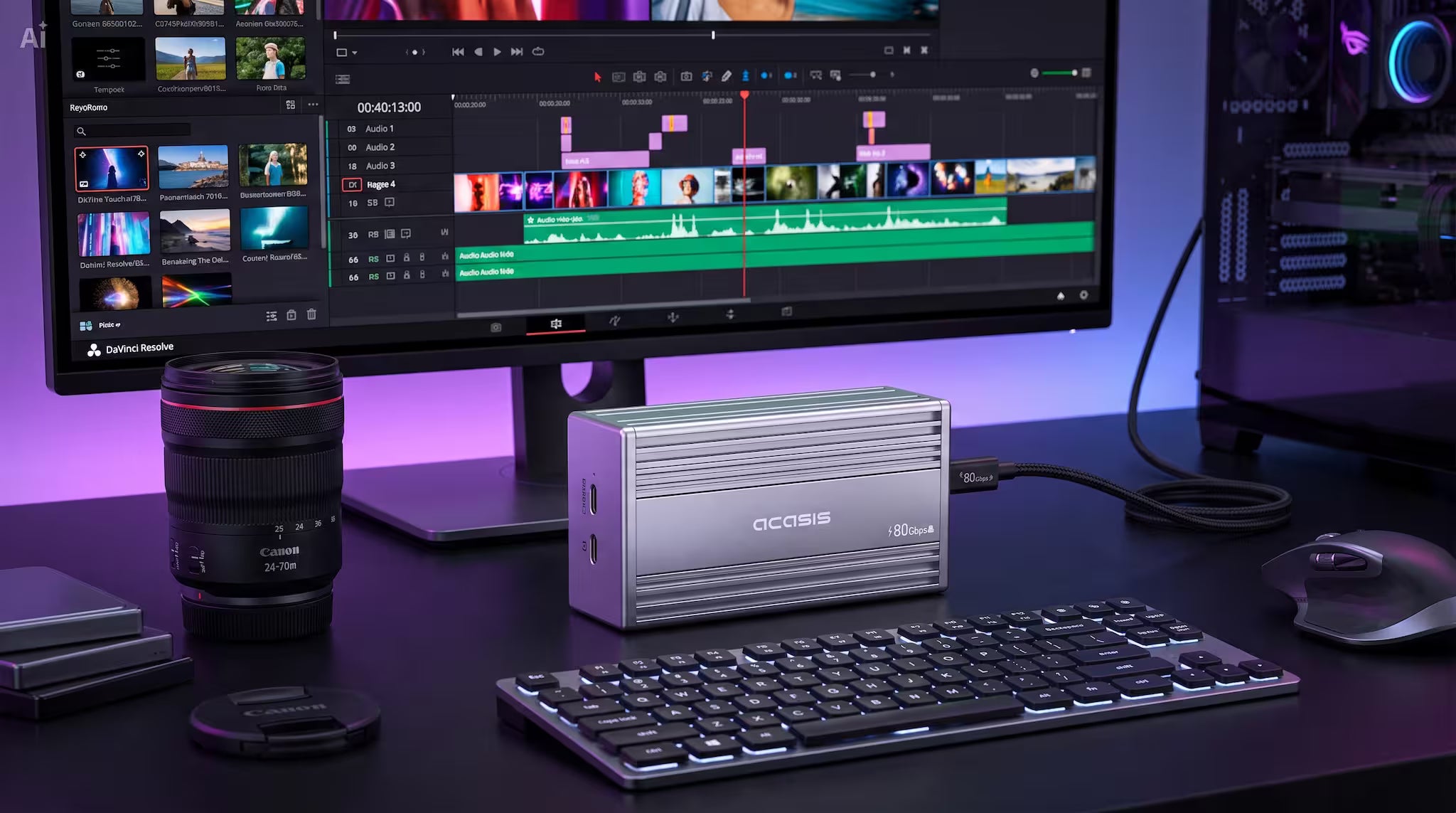 Acasis 80Gbps NVMe Enclosure + Samsung 990 Pro PCIe Gen4 SSD Bundle