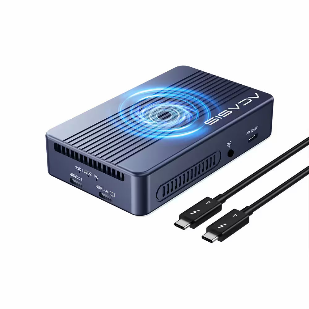 Acasis 40Gbps Dual NVMe External SSD with Lexar NM790 – Thunderbolt 3/4 & USB4, Up to 16TB