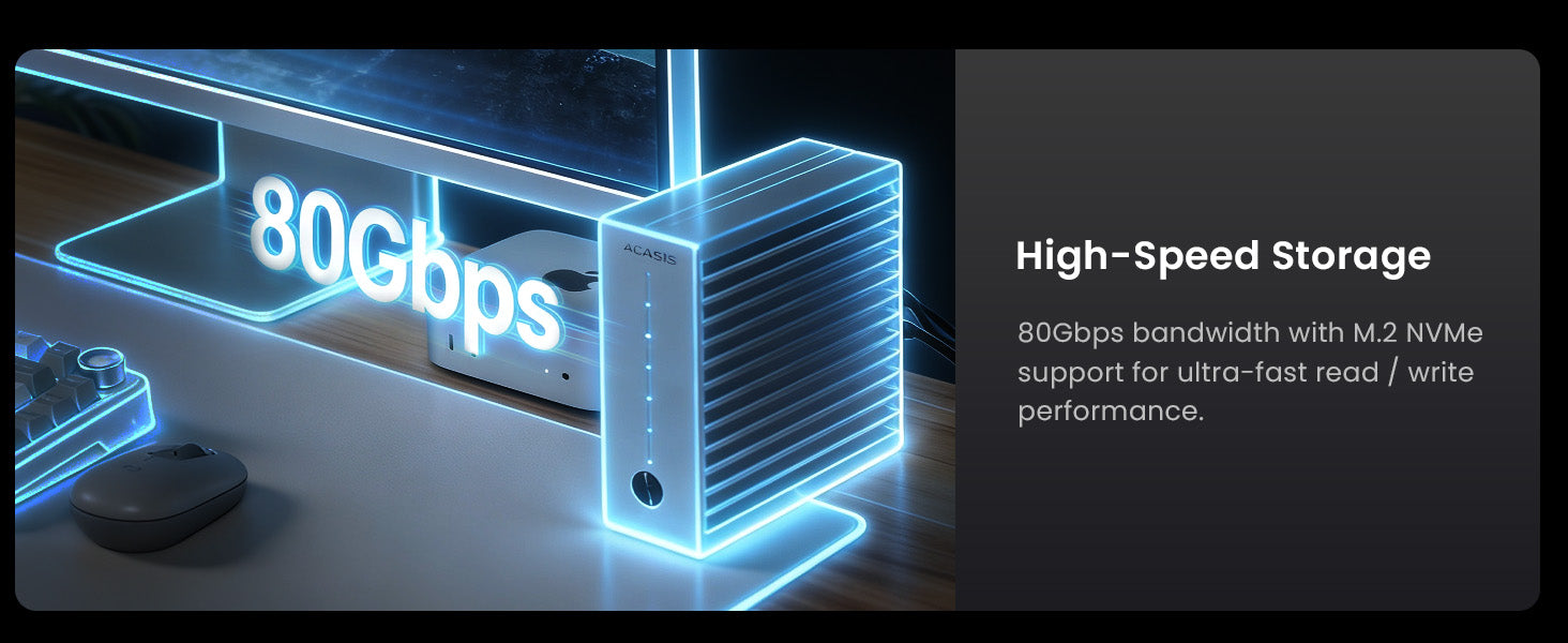 Acasis TB504 80Gbps Thunderbolt 5 4-Bay SSD Enclosure hero shot