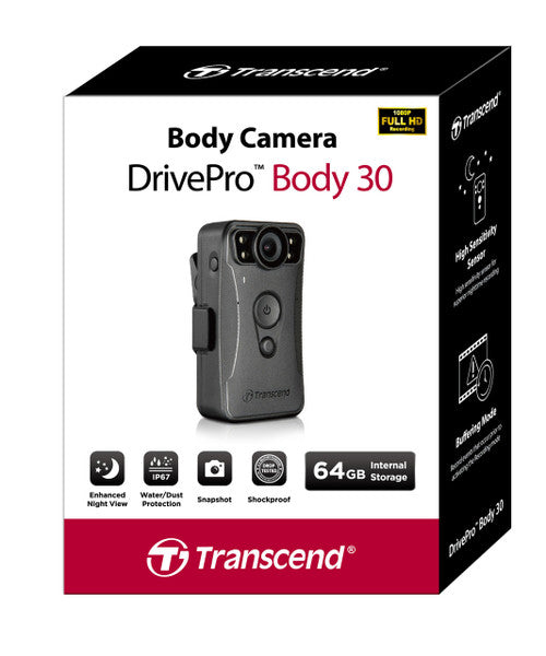 Transcend DrivePro Body 30 body/action camera Full HD 1080P